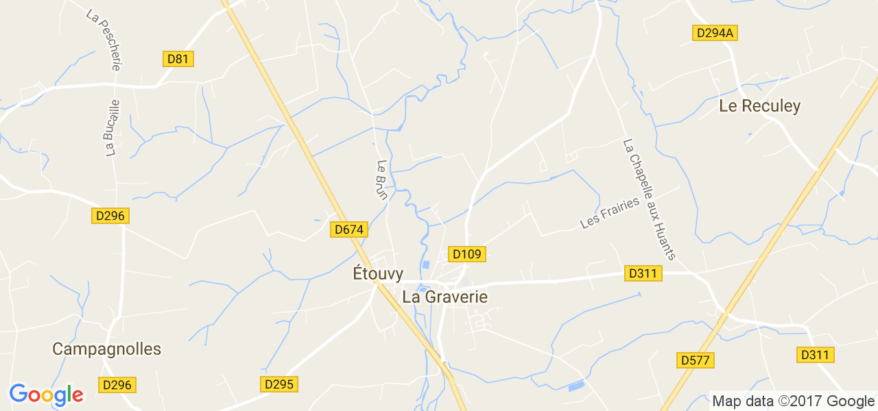 map de la ville de Étouvy