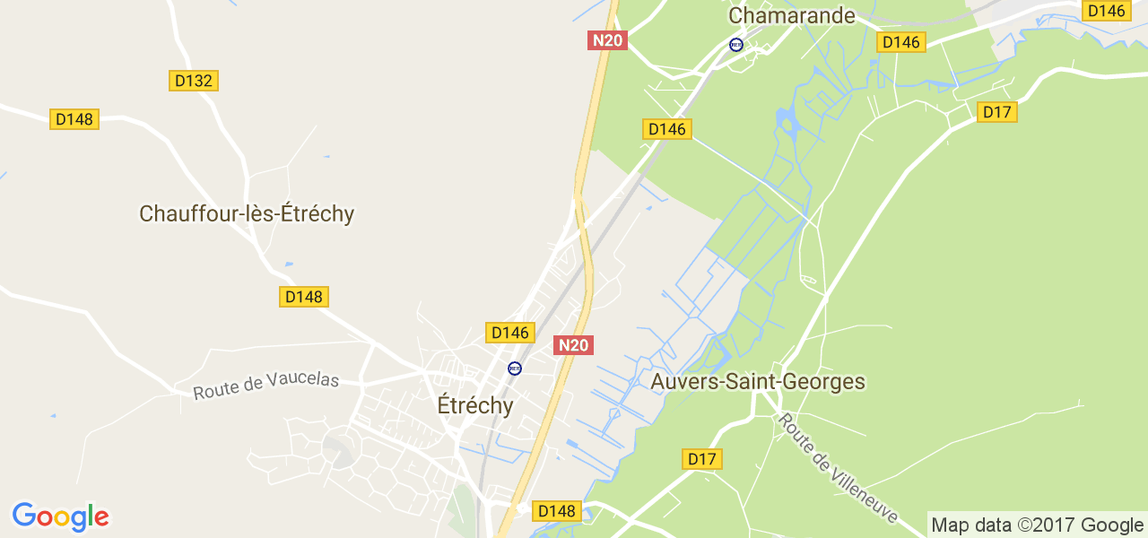map de la ville de Étréchy