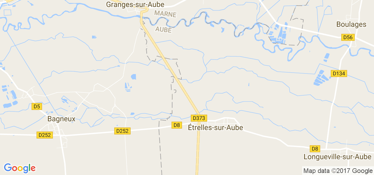 map de la ville de Étrelles-sur-Aube