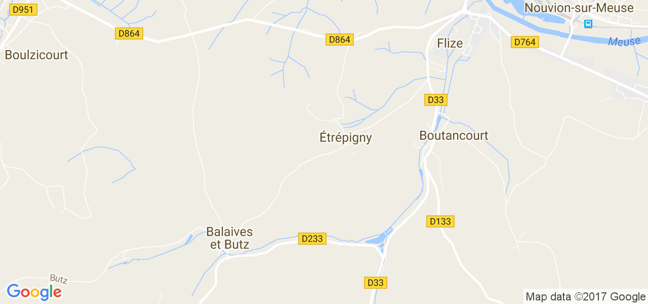 map de la ville de Étrépigny