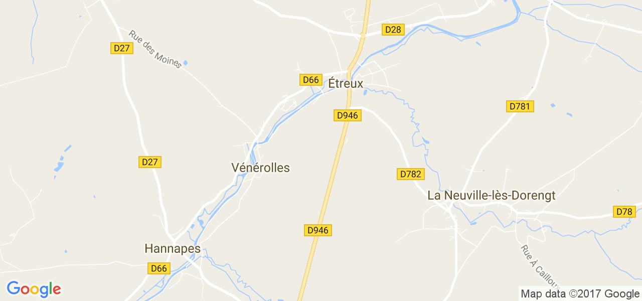 map de la ville de Étreux