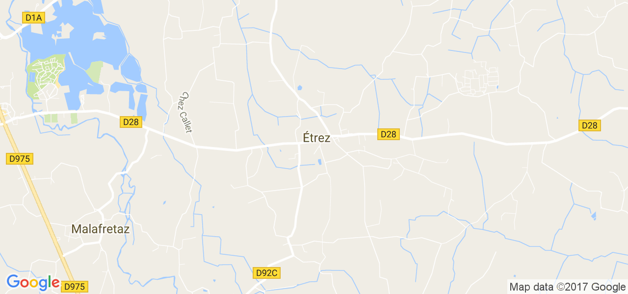 map de la ville de Étrez