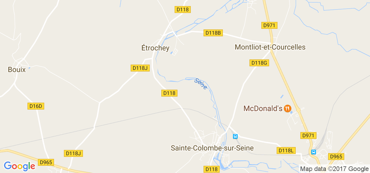 map de la ville de Étrochey