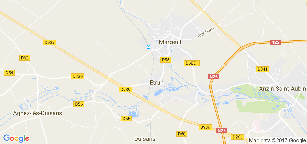 map de la ville de Étrun