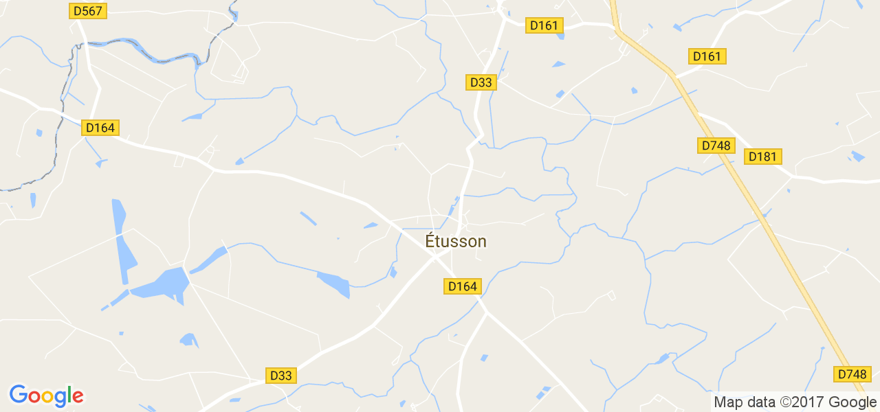 map de la ville de Étusson