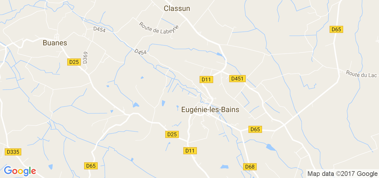 map de la ville de Eugénie-les-Bains