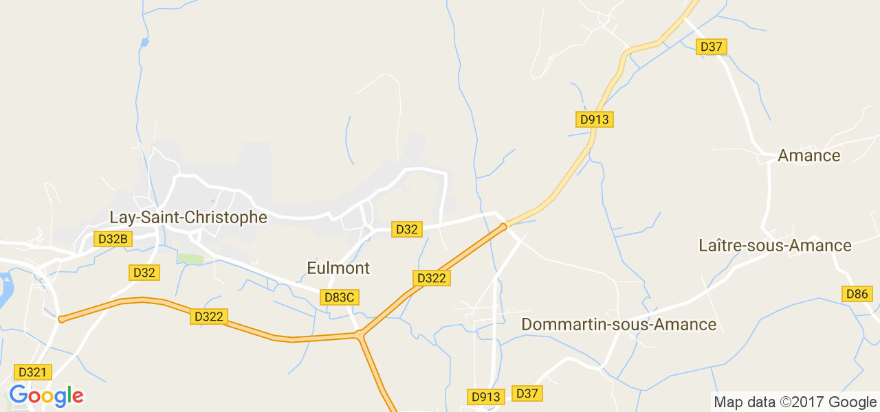 map de la ville de Eulmont