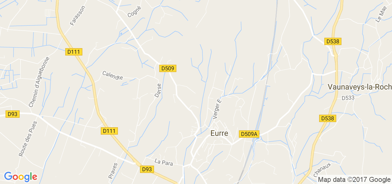 map de la ville de Eurre