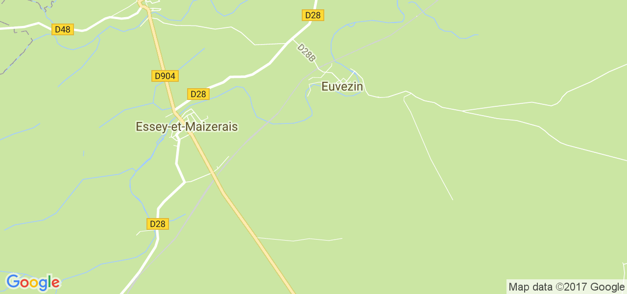 map de la ville de Euvezin