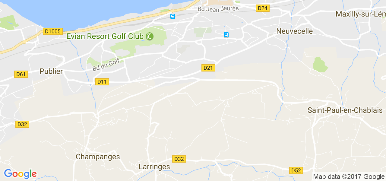 map de la ville de Évian-les-Bains