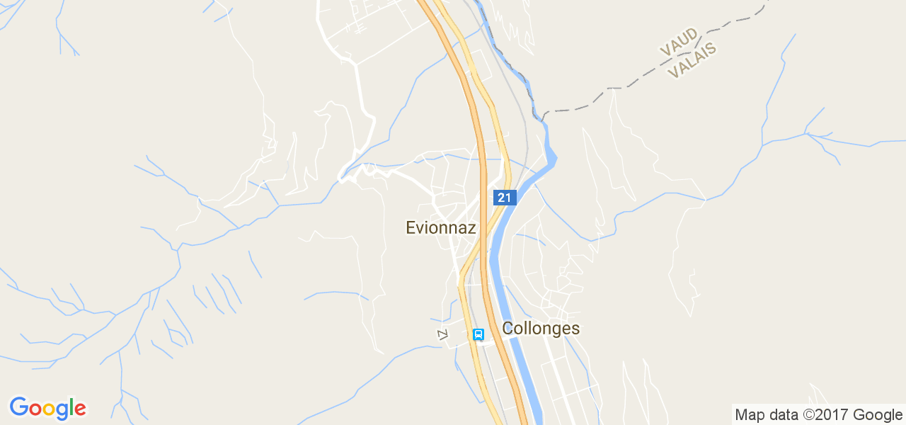 map de la ville de Evionnaz