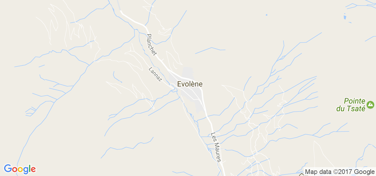 map de la ville de Evolène