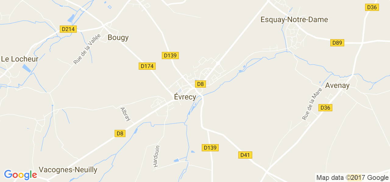 map de la ville de Évrecy