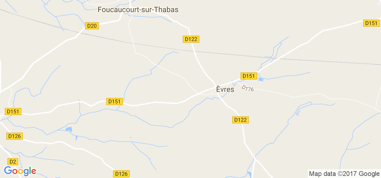 map de la ville de Èvres