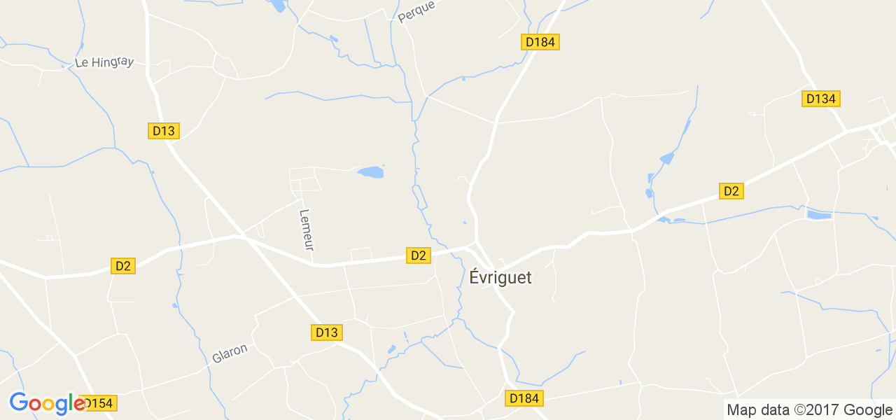 map de la ville de Évriguet