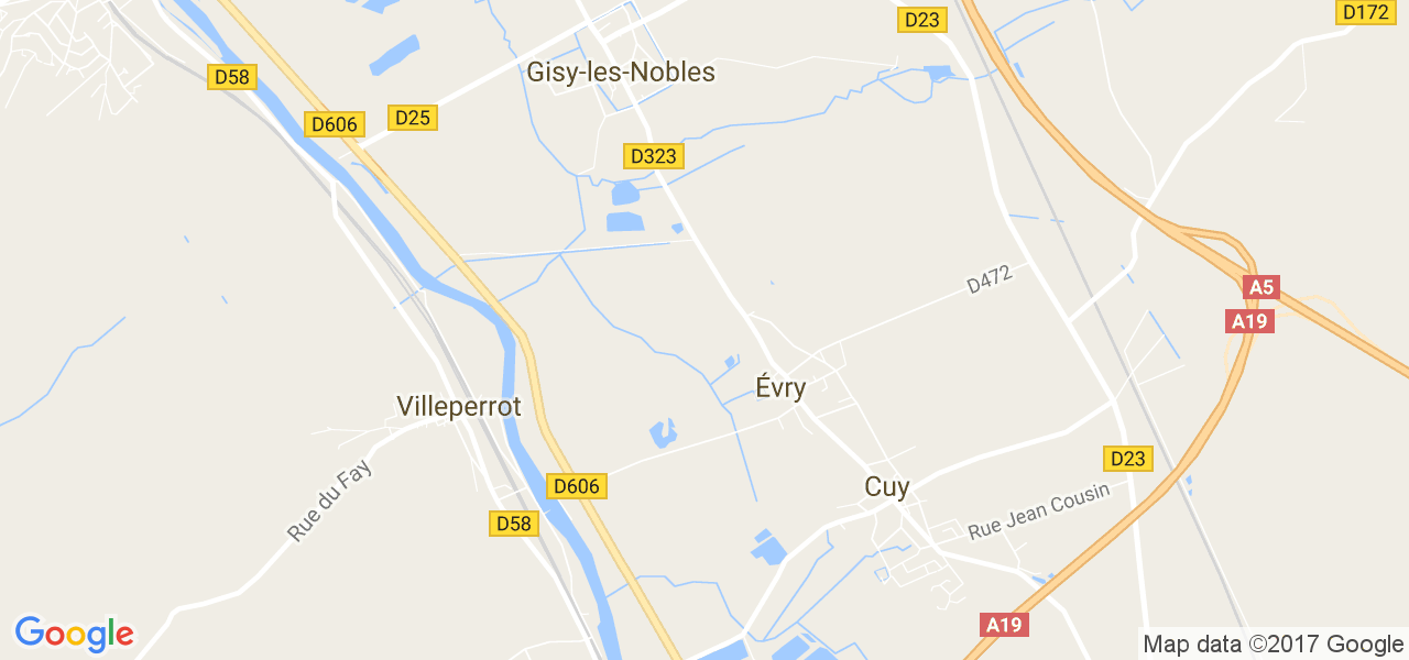 map de la ville de Évry