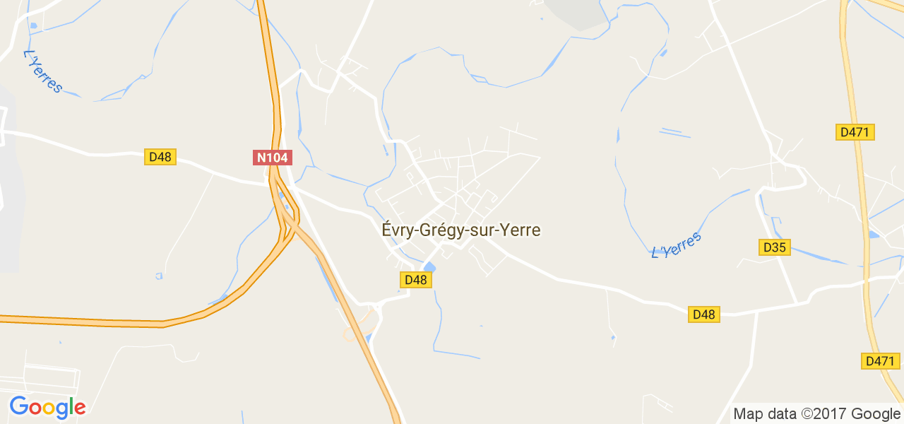 map de la ville de Évry-Grégy-sur-Yerre