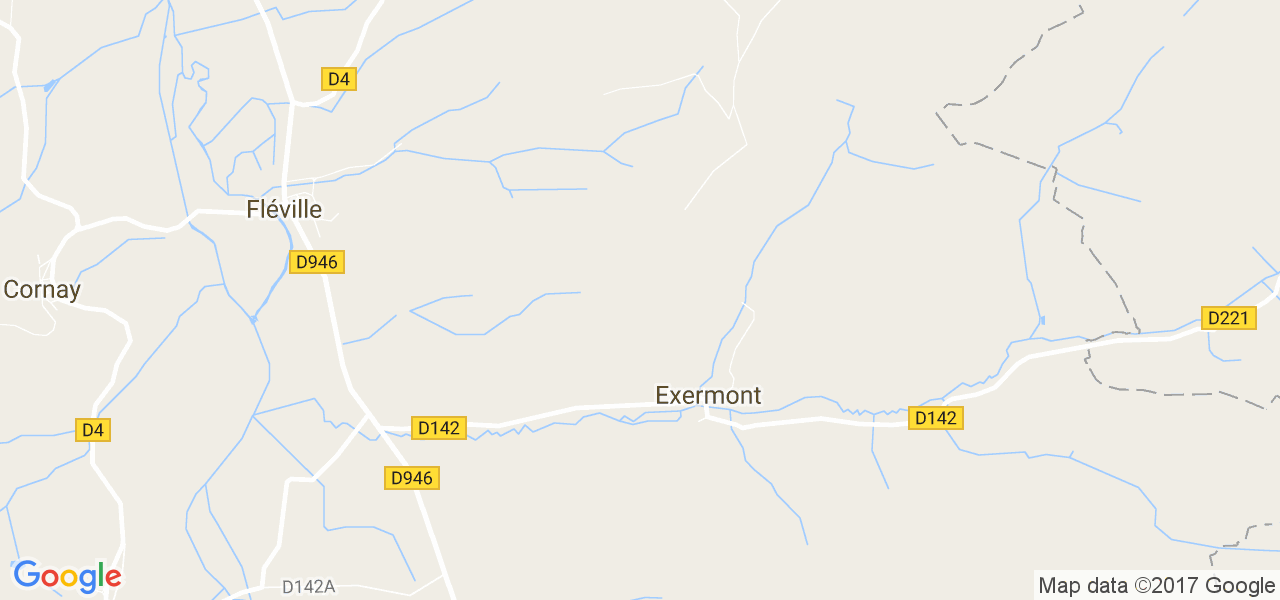 map de la ville de Exermont