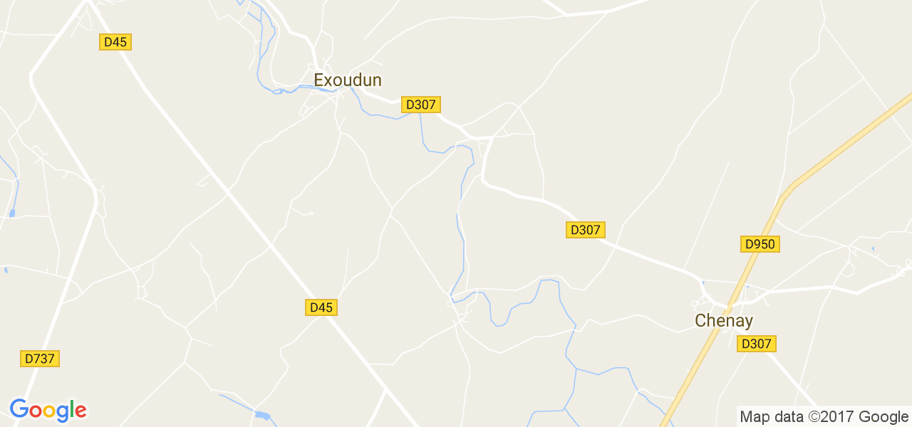 map de la ville de Exoudun