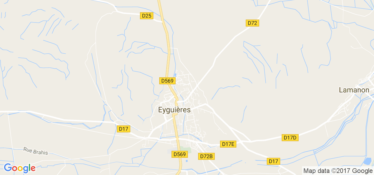 map de la ville de Eyguières