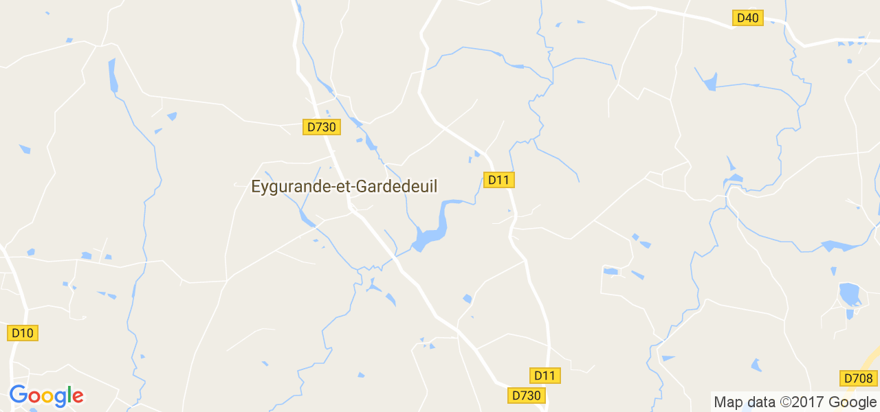 map de la ville de Eygurande-et-Gardedeuil