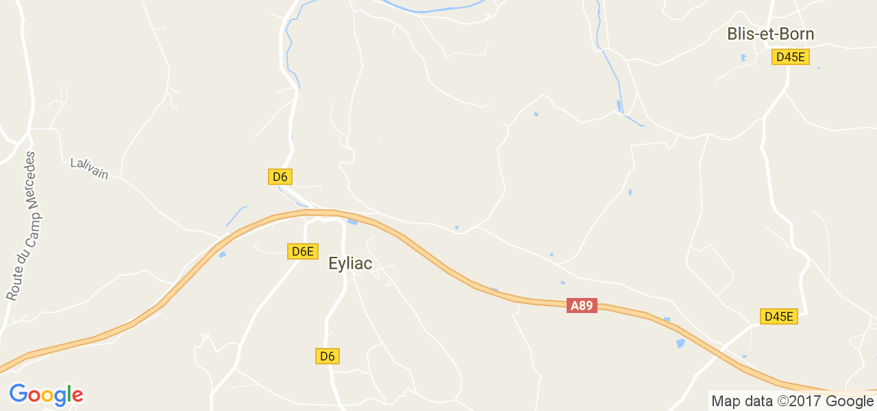 map de la ville de Eyliac