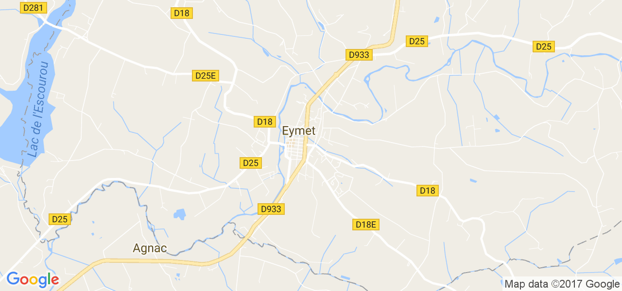 map de la ville de Eymet