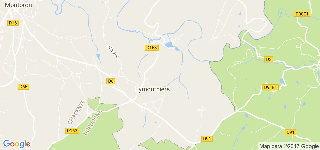 map de la ville de Eymouthiers