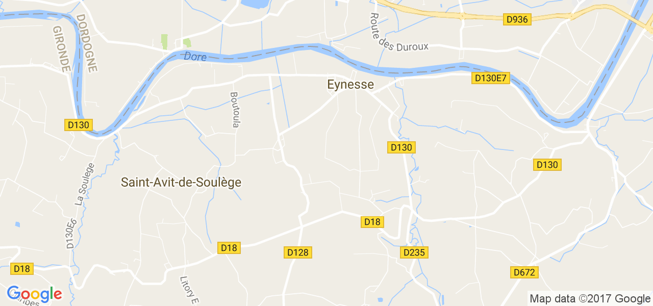 map de la ville de Eynesse