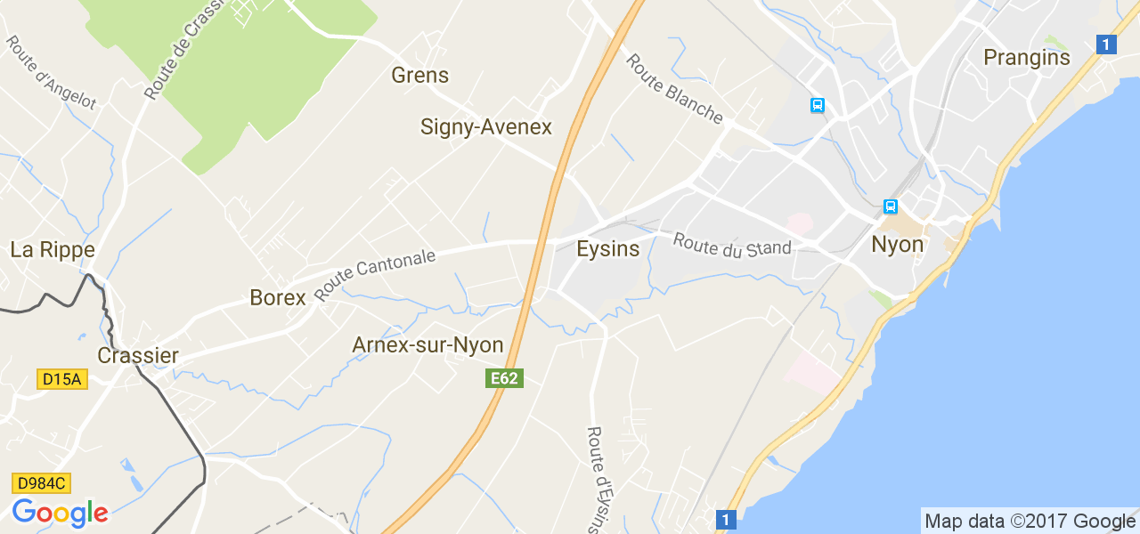 map de la ville de Eysins