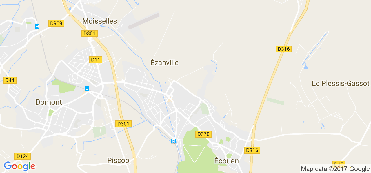 map de la ville de Ézanville