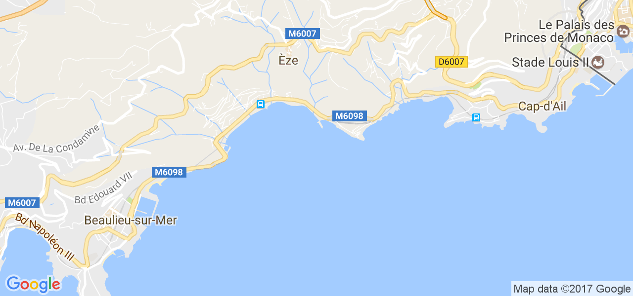 map de la ville de Èze