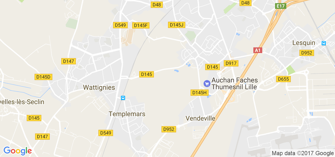 map de la ville de Faches-Thumesnil