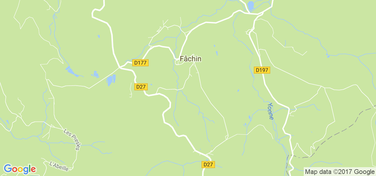 map de la ville de Fâchin