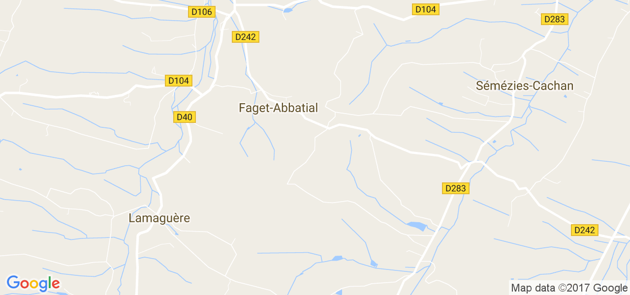 map de la ville de Faget-Abbatial