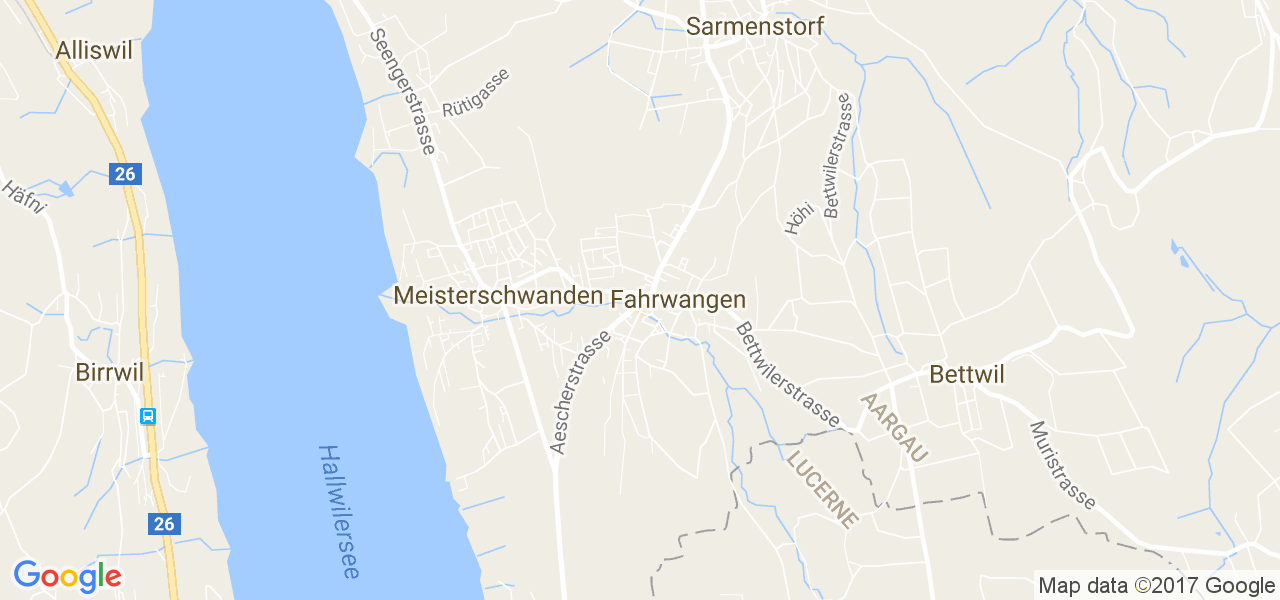 map de la ville de Fahrwangen