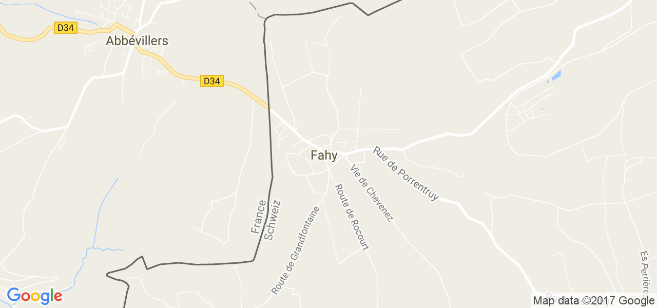 map de la ville de Fahy