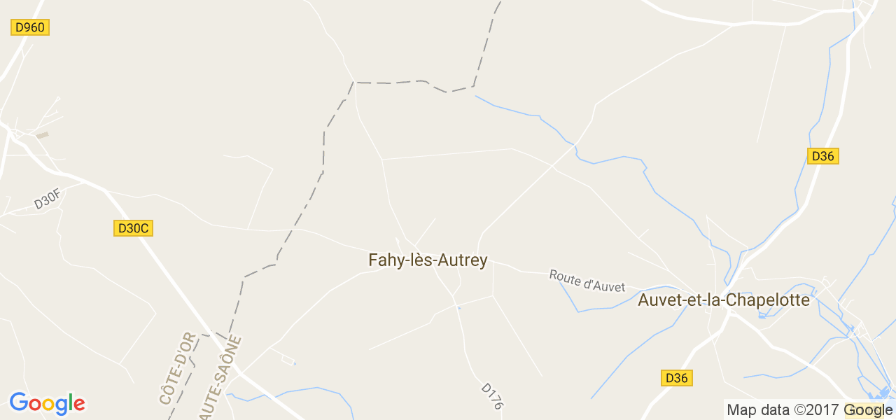 map de la ville de Fahy-lès-Autrey