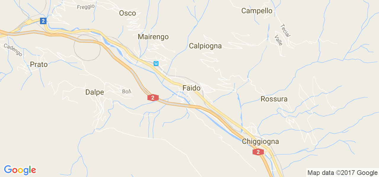 map de la ville de Faido