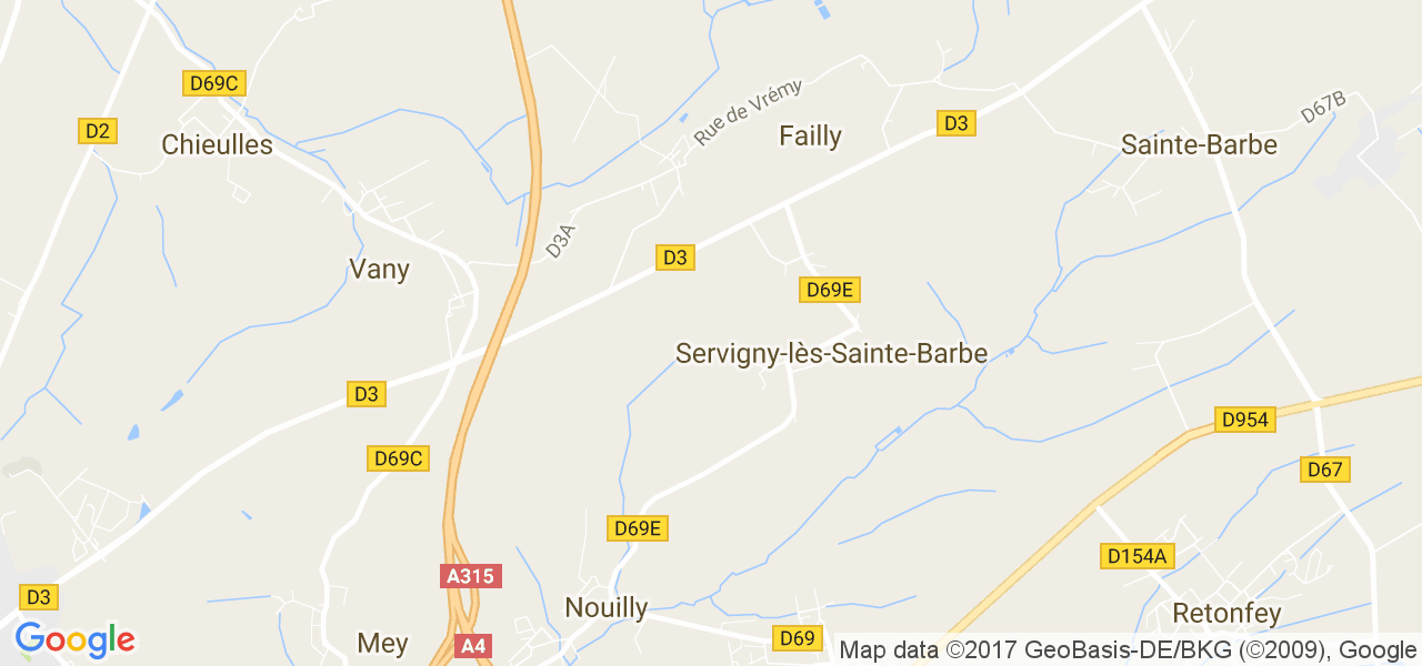 map de la ville de Failly