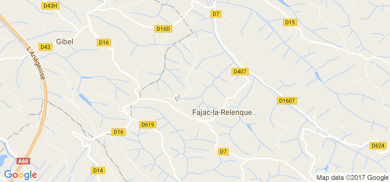 map de la ville de Fajac-la-Relenque