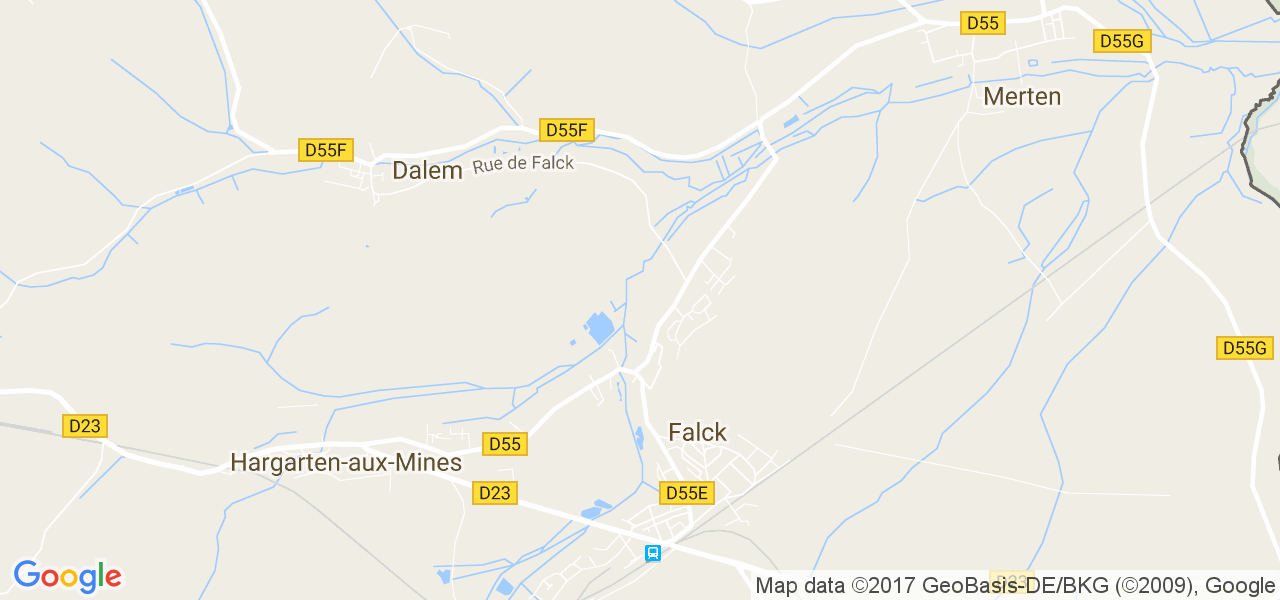 map de la ville de Falck