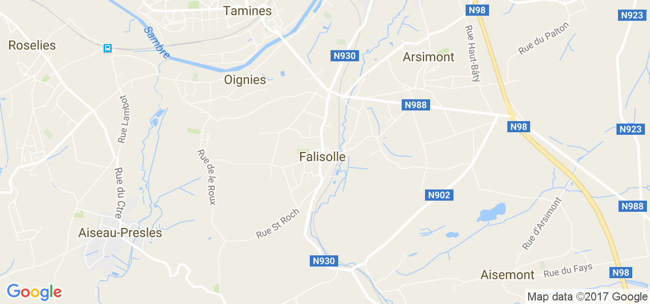 map de la ville de Falisolle