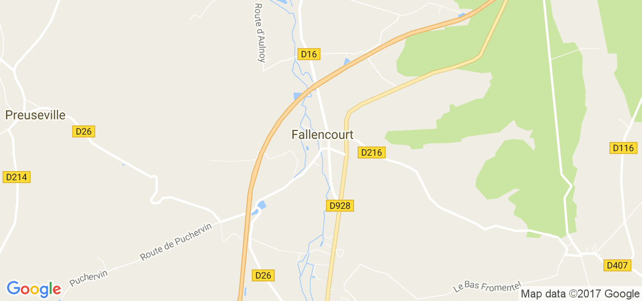 map de la ville de Fallencourt