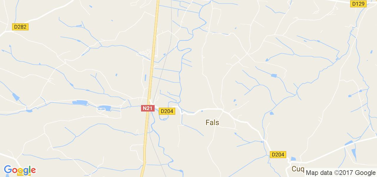 map de la ville de Fals