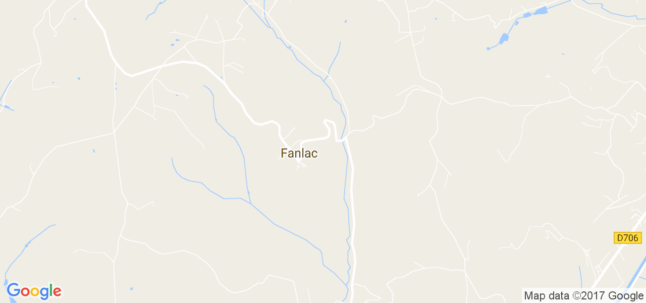 map de la ville de Fanlac