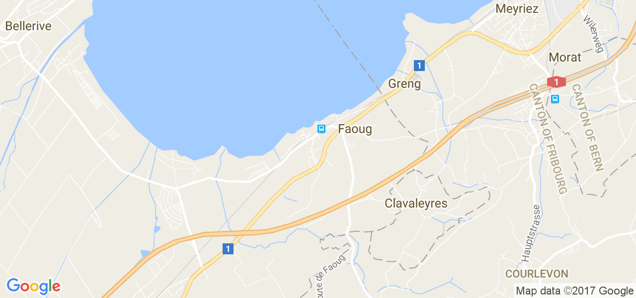 map de la ville de Faoug