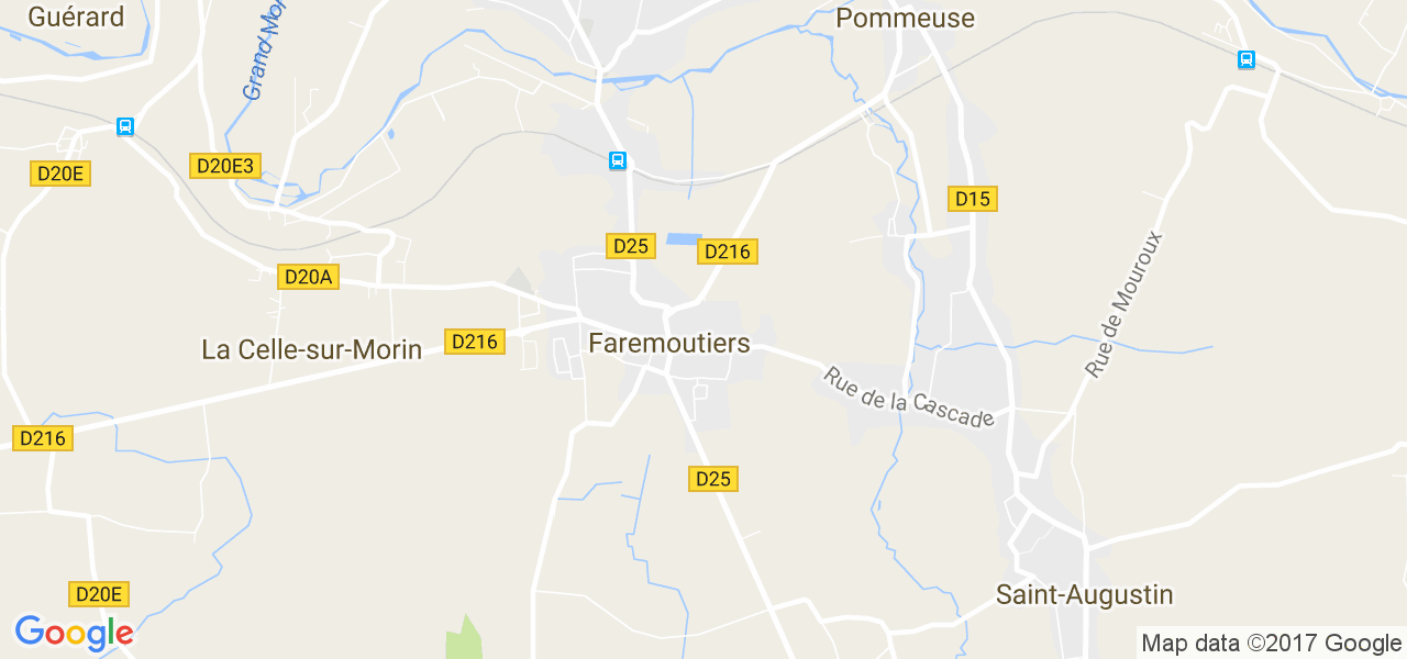 map de la ville de Faremoutiers