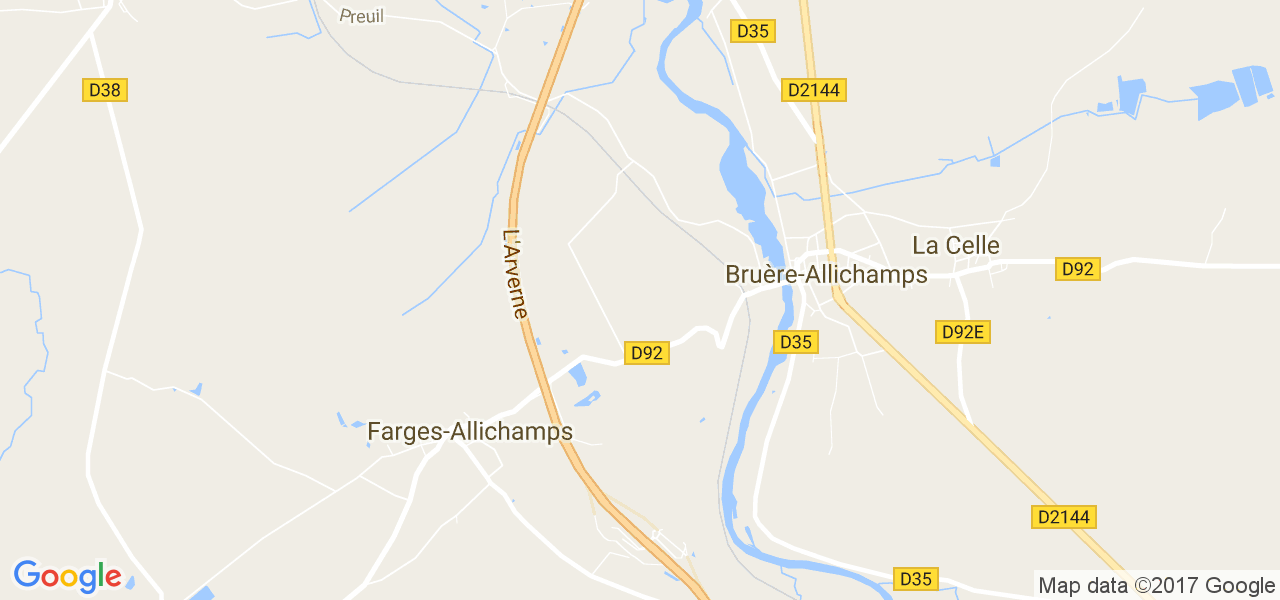 map de la ville de Farges-Allichamps