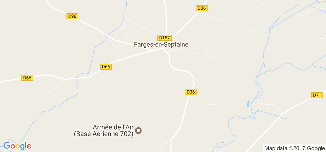 map de la ville de Farges-en-Septaine